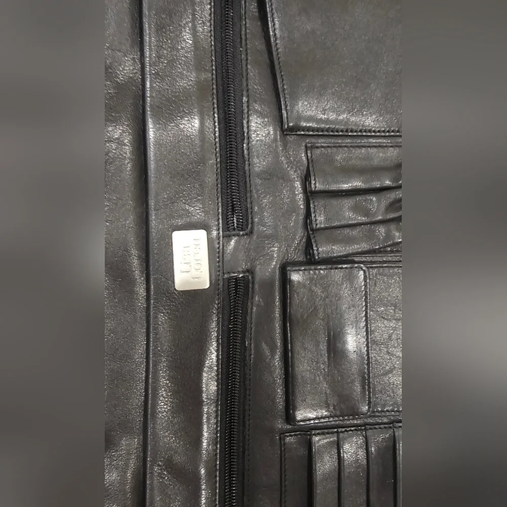 Designer Lisa Loren Vintage Black Leather Men's Bag